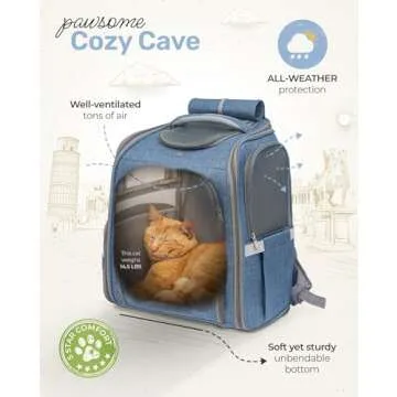 Comfy Expandable Cat Backpack Carrier for Pets