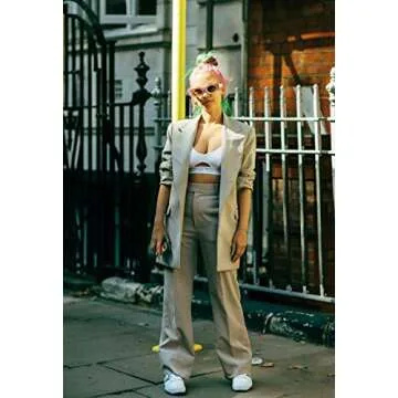 Febriajuce Women's Stylish Casual Oversized Blazer