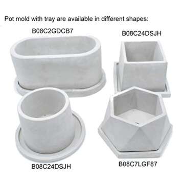 Silicone Oval Tray Mold for DIY Concrete Planters