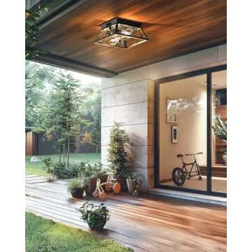 Redluck Outdoor Ceiling Light - Motion Sensor & Dusk to Dawn