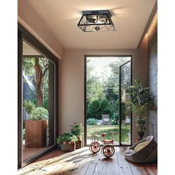 Redluck Outdoor Ceiling Light - Motion Sensor & Dusk to Dawn