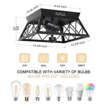 Redluck Outdoor Ceiling Light - Motion Sensor & Dusk to Dawn