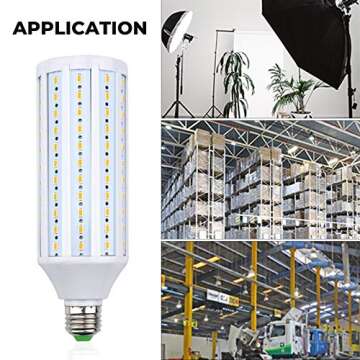 Bonlux 40W LED Corn Light Bulb, E26 Medium Screw Base LED Corn Bulb 150W 5500K CFL Daylight Full Spectrum Light Bulb Equivalent for Photography Video Garage Warehouse Street Path Lighting