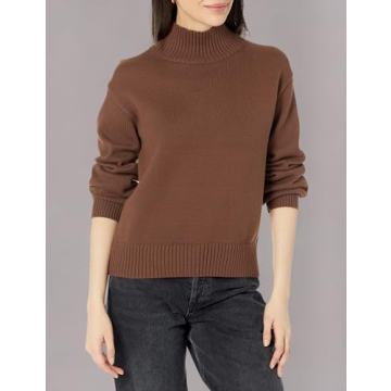 Amazon Essentials Women's Cotton Sweater in Deep Brown