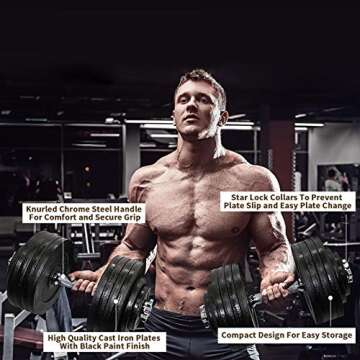 Adjustable Dumbbells Kits 200lbs for Home Fitness