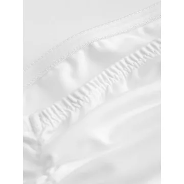 Stylish CIDER Strapless Ruched Crop Top in White