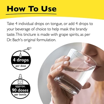 Natural Bach RESCUE REMEDY Dropper for Stress Relief