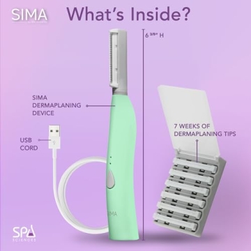 SPA SCIENCES SIMA Dermaplaning Tool – Painless Facial Exfoliation