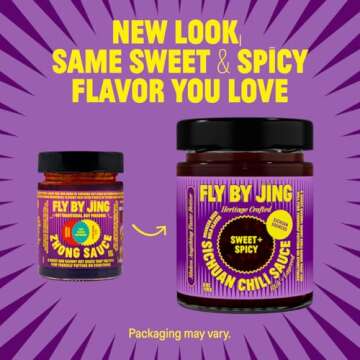 FLYBYJING Spicy Sweet Chili Sauce - Vegan All-Natural Zhong Sauce for Noodles, Dumplings, and More!