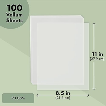 Premium Vellum Paper - 100 Sheets for Arts and Crafts