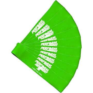 Perform Better Mini Exercise Bands - 10 PCS Green Medium Resistance for All Fitness Levels