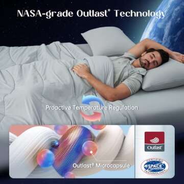 Dream Valley® Outlast® Cooling Comforter, All Season Full/Queen NASA-Grade Technology Cooling Blan...