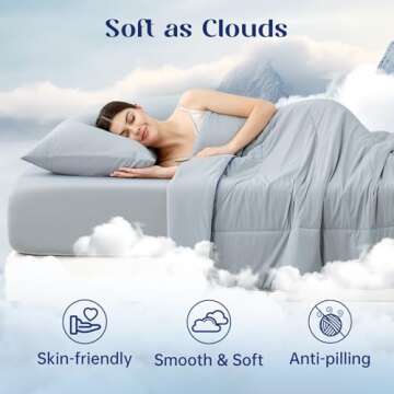 Dream Valley® Outlast® Cooling Comforter, All Season Full/Queen NASA-Grade Technology Cooling Blanket for Hot Sleepers Night Sweats, Q-Max > 0.45 Aerocool™ Breathable, Cool Grey, 90"x90"