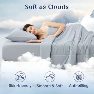 Dream Valley® Outlast® Cooling Comforter, All Season Full/Queen NASA-Grade Technology Cooling Blanket for Hot Sleepers Night Sweats, Q-Max > 0.45 Aerocool™ Breathable, Cool Grey, 90"x90"