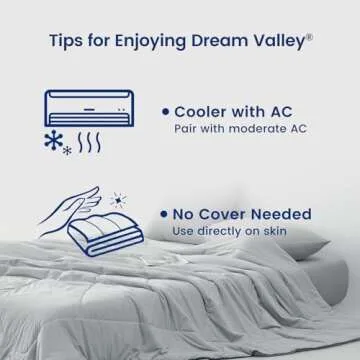 Dream Valley® Outlast® Cooling Comforter, All Season Full/Queen NASA-Grade Technology Cooling Blanket for Hot Sleepers Night Sweats, Q-Max > 0.45 Aerocool™ Breathable, Cool Grey, 90"x90"