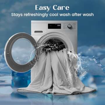 Dream Valley® Outlast® Cooling Comforter, All Season Full/Queen NASA-Grade Technology Cooling Blanket for Hot Sleepers Night Sweats, Q-Max > 0.45 Aerocool™ Breathable, Cool Grey, 90"x90"