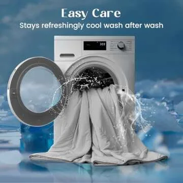 Dream Valley® Outlast® Cooling Comforter, All Season Full/Queen NASA-Grade Technology Cooling Blanket for Hot Sleepers Night Sweats, Q-Max > 0.45 Aerocool™ Breathable, Cool Grey, 90"x90"