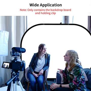 Selens 3x5ft Black White Backdrop, Muslin Pop-Up Collapsible Backdrop 2-in-1 Self Tape Backdrop with...