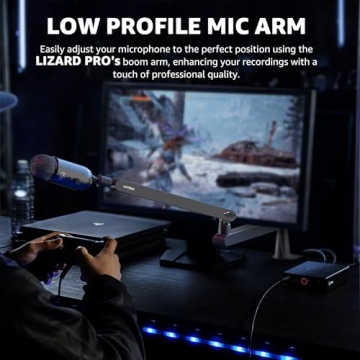 IXTECH Low Profile Mic Boom Arm Stand for Podcasters & Streamers