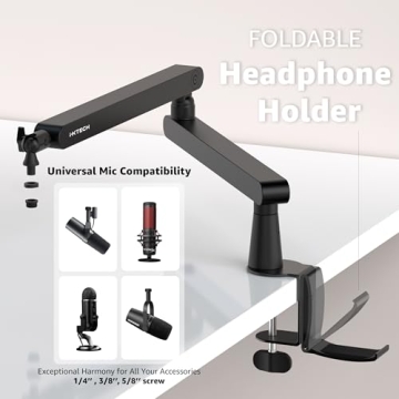 IXTECH Low Profile Mic Boom Arm Stand for Podcasters & Streamers