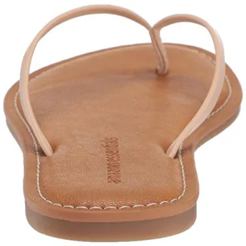 Amazon Essentials Women's Thong Sandal, Beige, 8