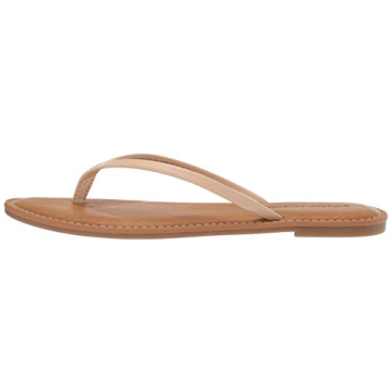 Amazon Essentials Women's Thong Sandal, Beige, 8