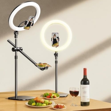 Overhead Phone Mount with Ring Light for Creators