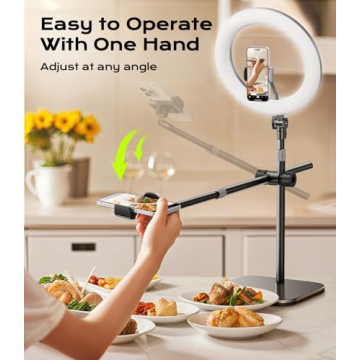 Overhead Phone Mount with Ring Light for Creators
