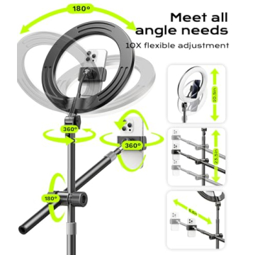 Overhead Phone Mount with Ring Light for Creators