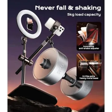 Overhead Phone Mount with Ring Light for Creators