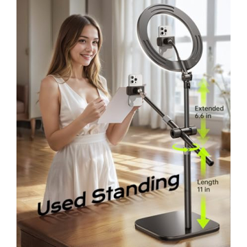 Overhead Phone Mount with Ring Light for Creators