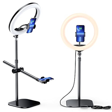 Overhead Phone Mount with Ring Light for Creators