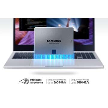 SAMSUNG 870 QVO SATA III SSD 4TB 2.5" Internal Solid State Drive, Upgrade Desktop PC or Laptop Memor...