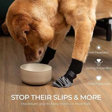 DOK TigerToes Premium Non-Slip Dog Socks for Hardwood Floors - Extra-Thick Grip That Works Even When Twisted - Prevents Licking, Slipping, and Great for Dog Paw Protection (XXL)