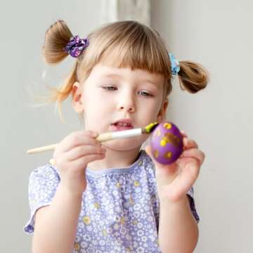 12pcs Vibrant Bunny Ponytail Hair Scrunchies for Easter