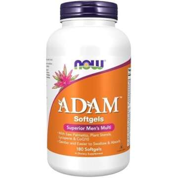NOW Foods AdamTM Men's Multiple Vitamin -Softgels,180 Count (Pack of 1)