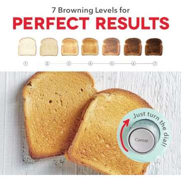 DASH Clear View Toaster - Compact Design with 7 Browning Levels & Clear-View Window, Extra-Wide Slot Large Toaster, 1-Touch Defrost, Reheat & Bagel Functions - Easy Clean Up Crumb Tray (Black)