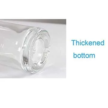 Kaachli Clear Glass Bottles Set - 12 oz Storage Solution