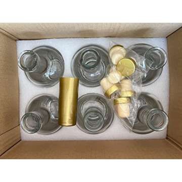 Kaachli Clear Glass Bottles Set - 12 oz Storage Solution