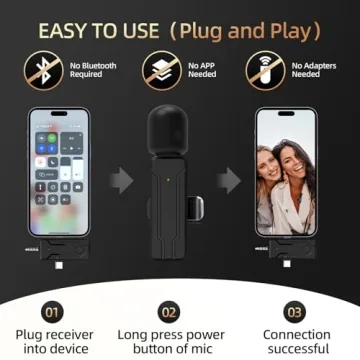 Professional 3-in-1 Wireless Lavalier Microphone