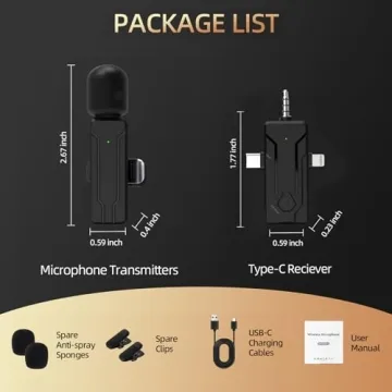 Professional 3-in-1 Wireless Lavalier Microphone