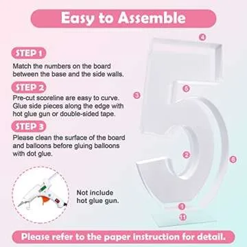 Xiomot 4FT Marquee Number 5 Balloon Frame for Parties