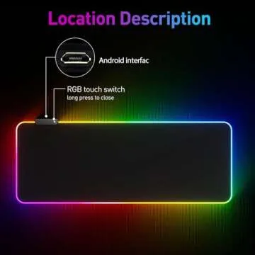 RGB Mousepad LED - Large Size, 14 Lighting Modes, Ideal Gaming Gear