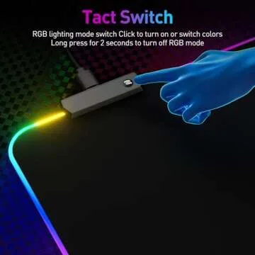 RGB Mousepad LED - Large Size, 14 Lighting Modes, Ideal Gaming Gear