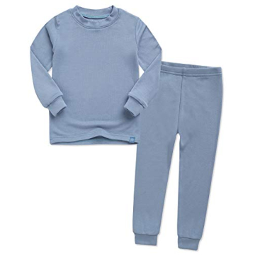 Vaenait Kids Toddler Long Sleeve Modal Sleepwear Pajamas 2pcs Set in Powder Blue (XXS)