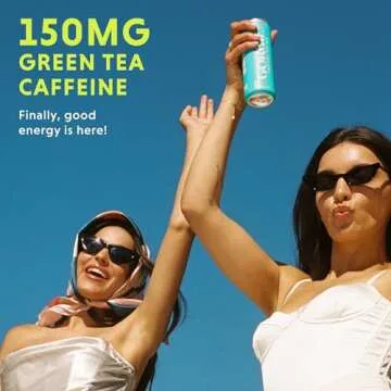 GORGIE Sugar Free Natural Energy Drinks, Sparkling Paradise Punch (12 Pack) - Healthy Energy Drinks ...