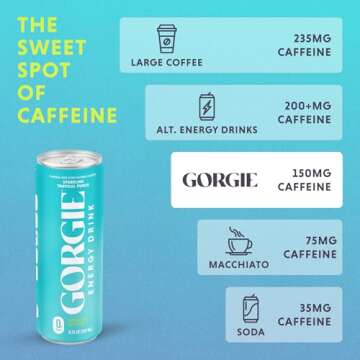 GORGIE Sugar Free Natural Energy Drinks Pack - Healthy & Tasty