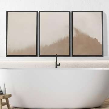 SIGNWIN Framed Abstract Forest Canvas Art Set for Home