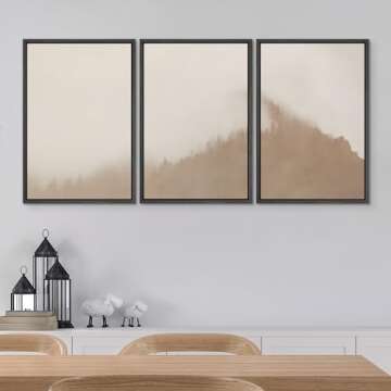 SIGNWIN Framed Abstract Forest Canvas Art Set for Home