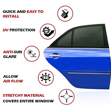 Breathable Car Window Shades for UV Protection and Privacy